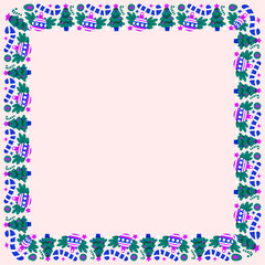 Frame template for christmas season celebration, christmas wreath concept