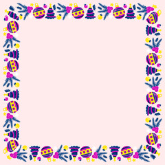 Frame template for christmas season celebration, christmas wreath concept