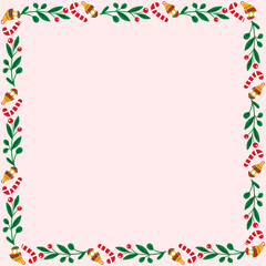 Frame template for christmas season celebration, christmas wreath concept