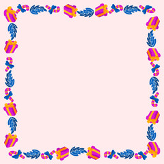 Frame template for christmas season celebration, christmas wreath concept