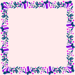 Frame template for christmas season celebration, christmas wreath concept