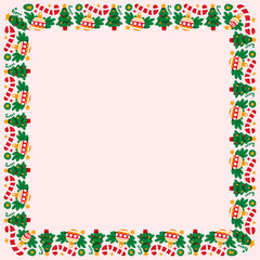 Frame template for christmas season celebration, christmas wreath concept