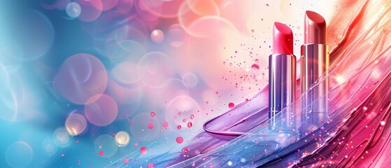 Illustration vector of a promotional banner for discounted cosmetics with a luxurious feel