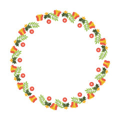 Frame template for christmas season celebration, christmas wreath concept