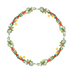 Frame template for christmas season celebration, christmas wreath concept