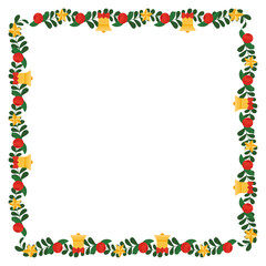 Frame template for christmas season celebration, christmas wreath concept