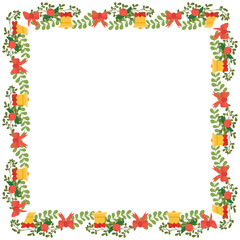 Frame template for christmas season celebration, christmas wreath concept