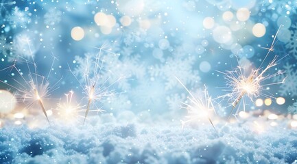 Sparkling Winter Wonderland New Year Background