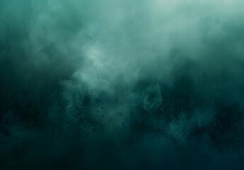 Abstract Watercolor Background - Dark Blue Green Mist