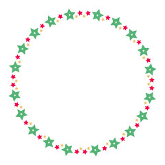 Frame template for christmas season celebration, christmas wreath concept