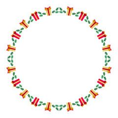 Frame template for christmas season celebration, christmas wreath concept