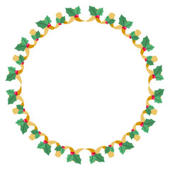 Frame template for christmas season celebration, christmas wreath concept