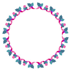 Frame template for christmas season celebration, christmas wreath concept