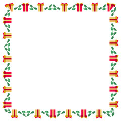 Frame template for christmas season celebration, christmas wreath concept