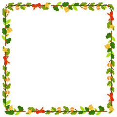 Frame template for christmas season celebration, christmas wreath concept