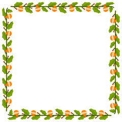 Frame template for christmas season celebration, christmas wreath concept