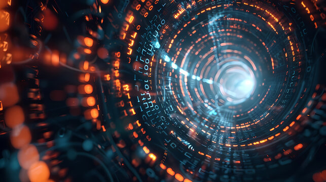 Luminous spiral tunnel