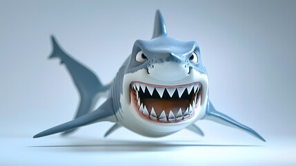 Naklejka premium shark, fish, animal, sea, vector, ocean, cartoon, isolated, underwater, dolphin, illustration, white, water, fin, blue, predator, nature, marine, swimming, wildlife, art, life, danger, wild, mammal