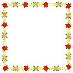 Frame template for christmas season celebration, christmas wreath concept
