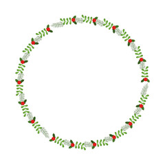Frame template for christmas season celebration, christmas wreath concept