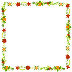 Frame template for christmas season celebration, christmas wreath concept