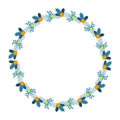 Frame template for christmas season celebration, christmas wreath concept