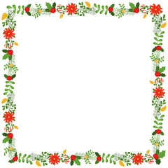 Frame template for christmas season celebration, christmas wreath concept