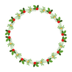 Frame template for christmas season celebration, christmas wreath concept