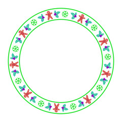 Frame template for christmas season celebration, christmas wreath concept