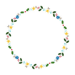 Frame template for christmas season celebration, christmas wreath concept