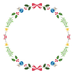 Frame template for christmas season celebration, christmas wreath concept