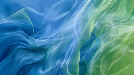 Obraz premium Abstract Blue Green Wavy Fabric Background
