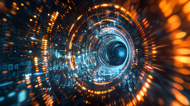 Luminous spiral tunnel