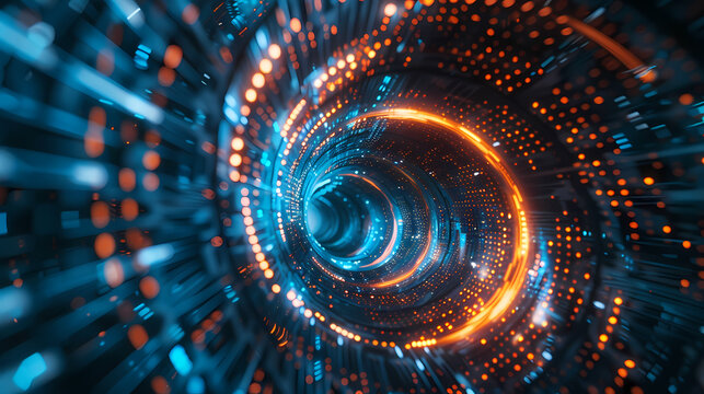 Luminous spiral tunnel
