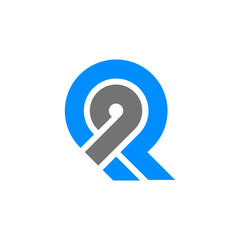 the logo consists of the letter P and number 9. Abstract, outline and elegant.