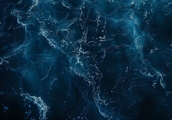 Abstract Dark Blue Ocean Texture, Aerial View