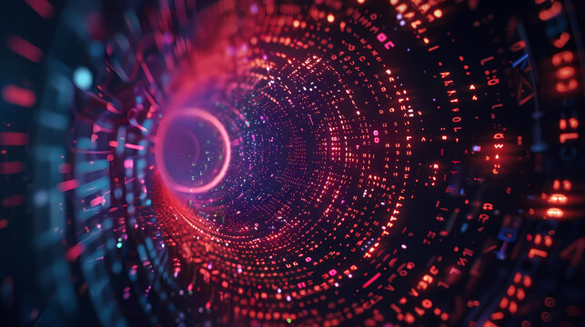 Luminous spiral tunnel