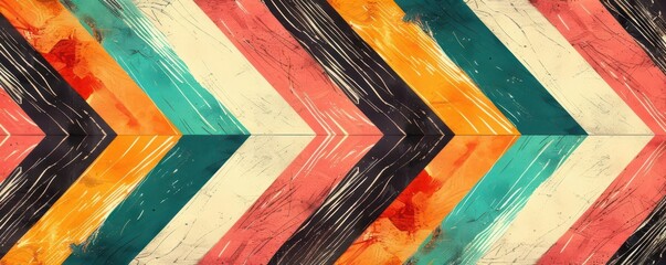 Fototapeta premium Chevron texture, zigzag pattern, flat design illustration