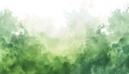 Abstract Green Watercolor Background for Presentation