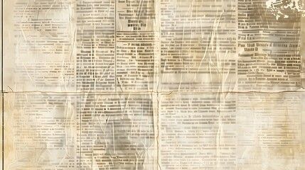 Old paper texture background, vintage retro newspaper empty blank space page with grunge stain line pattern for text creative, backdrop, wallpaper and any design 
