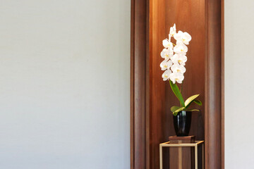 natural nuances in room decoration with orchid decorations
