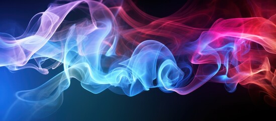 Abstract Smoke Design with Blue and Red Hues