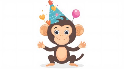 Fototapeta premium cartoon, animal, vector, tree, illustration, bear, baby, child, dog, nature, mammal, toy, zoo, jungle, fun, boy, safari, wild, funny, brown, wildlife, smile, green, character, flower, monkey