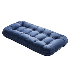 Obraz premium Blue Air Mattress Isolated on Black