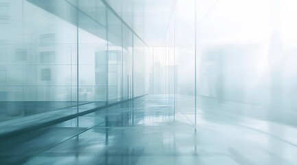 Abstract Blurred Modern Architecture With Glass Walls