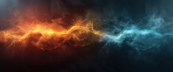 Fototapeta premium Abstract lightning scene with natural light and copy space
