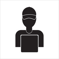 Delivery Man Icon Vector Element