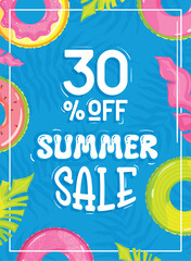 Summer sale poster Special offer Vector illustration