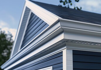 Modern Home Exterior Eaves Closeup