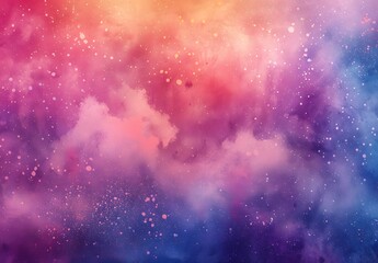 Abstract Watercolor Galaxy Background